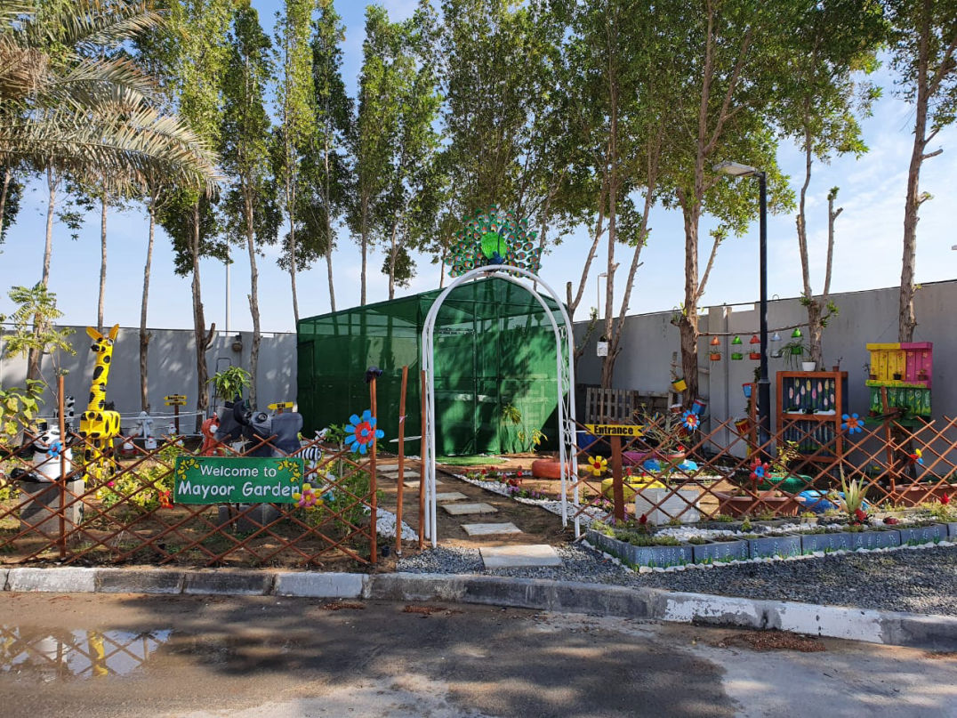 Bird house in mayoor garden